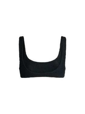 Naima black crinkle classic bralette top - MC2 Saint Barth