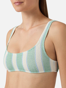 Bikini Naima Elise crinkle a righe verdi