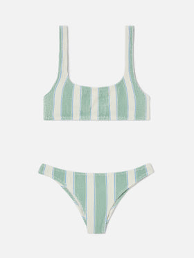 Bikini Naima Elise crinkle a righe verdi