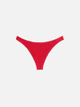 Naomi slip mare cheeky in crinkle color rosso
