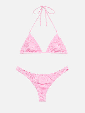 Bikini a triangolo classico Nilly Nalu con stampa bandana