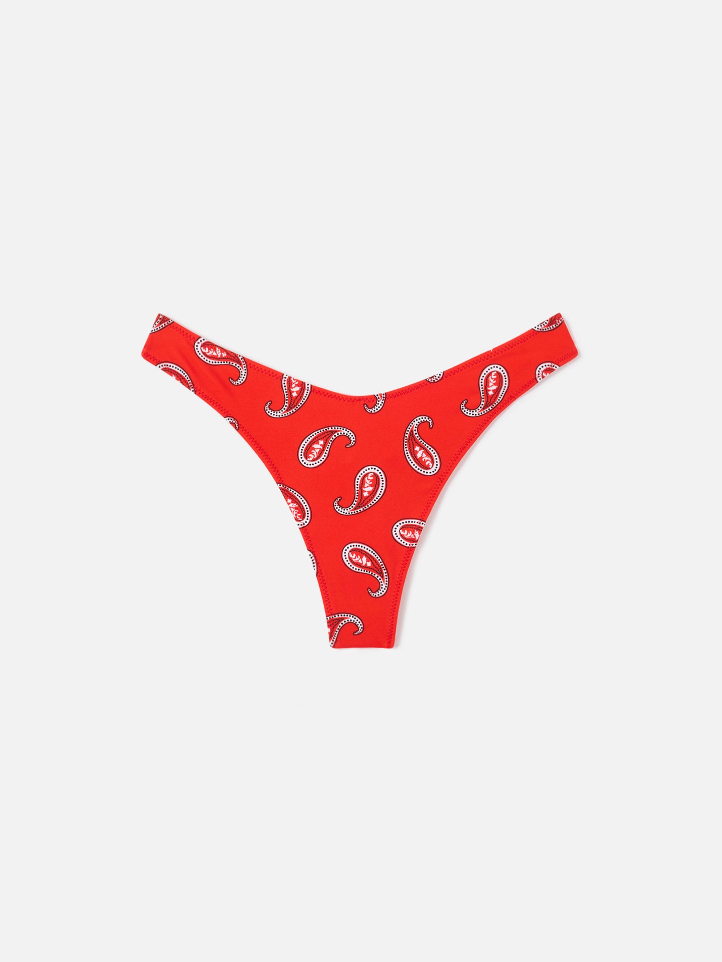 Braguita de bikini Red Naomi de corte cheeky con estampado paisley 