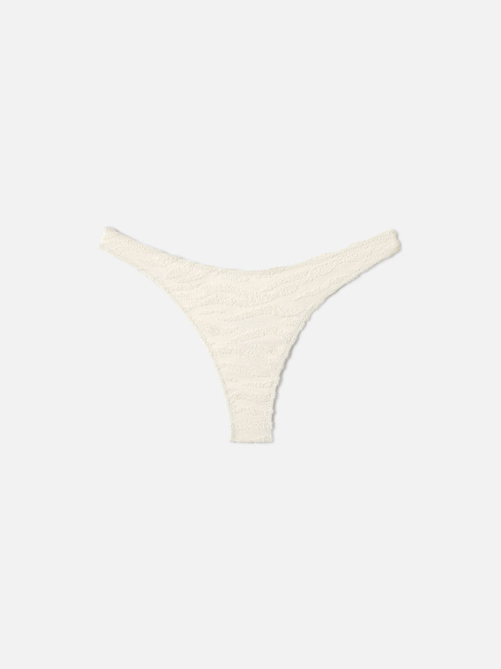 Slip mare Naomi in spugna con motivo zebra goffrato beige