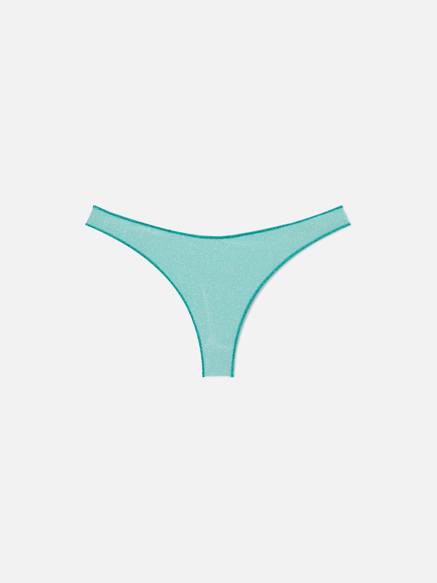 Braguita de bikini cheeky Naomi en lurex verde agua 