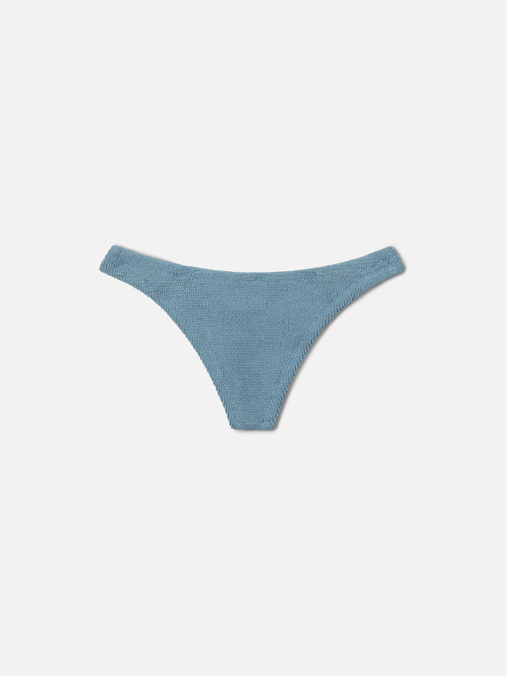 Bikini Naima Naomi in tessuto crinkle lurex azzurro
