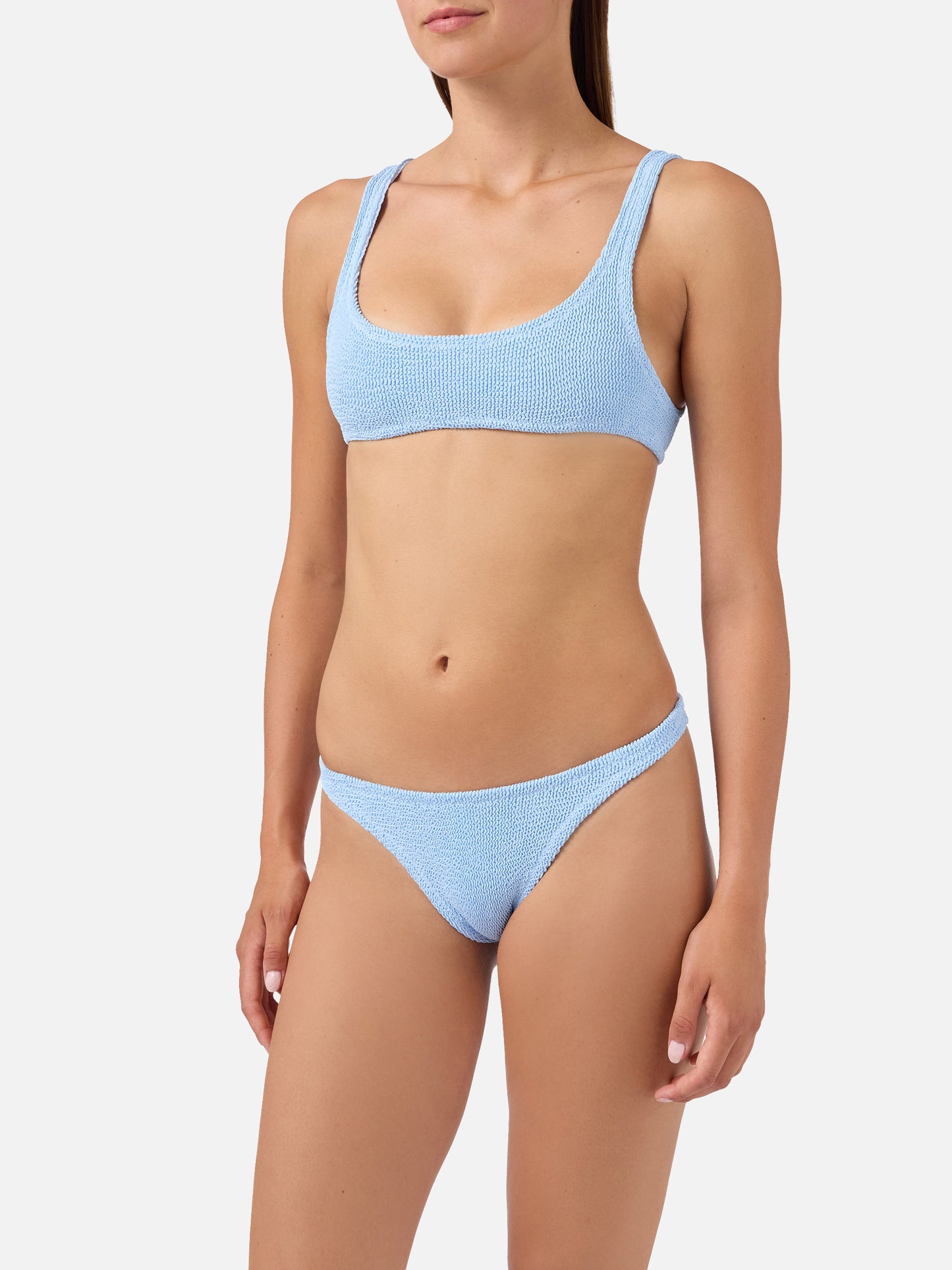 Bikini brassière en crinkle bleu clair Naima Naomi 