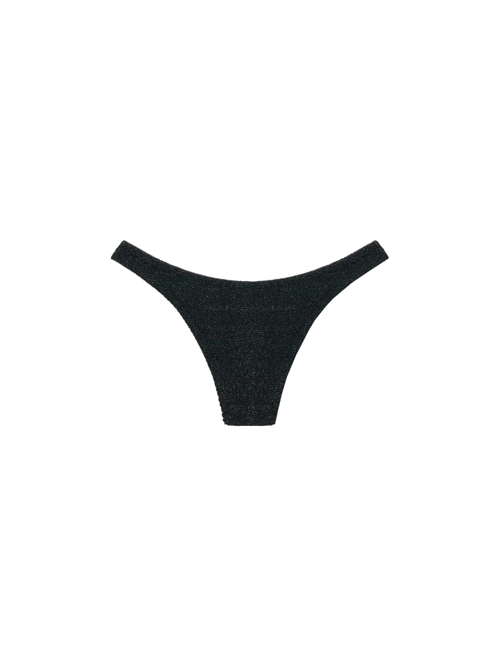 Naomi black lurex crinkle cheeky swim briefs - MC2 Saint Barth