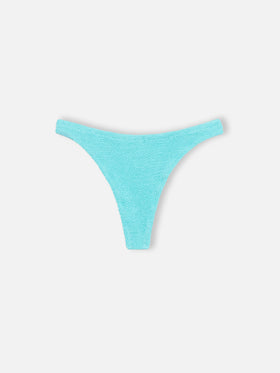 Woman water green crinkle cheeky swim briefs Naomi - MC2 Saint Barth