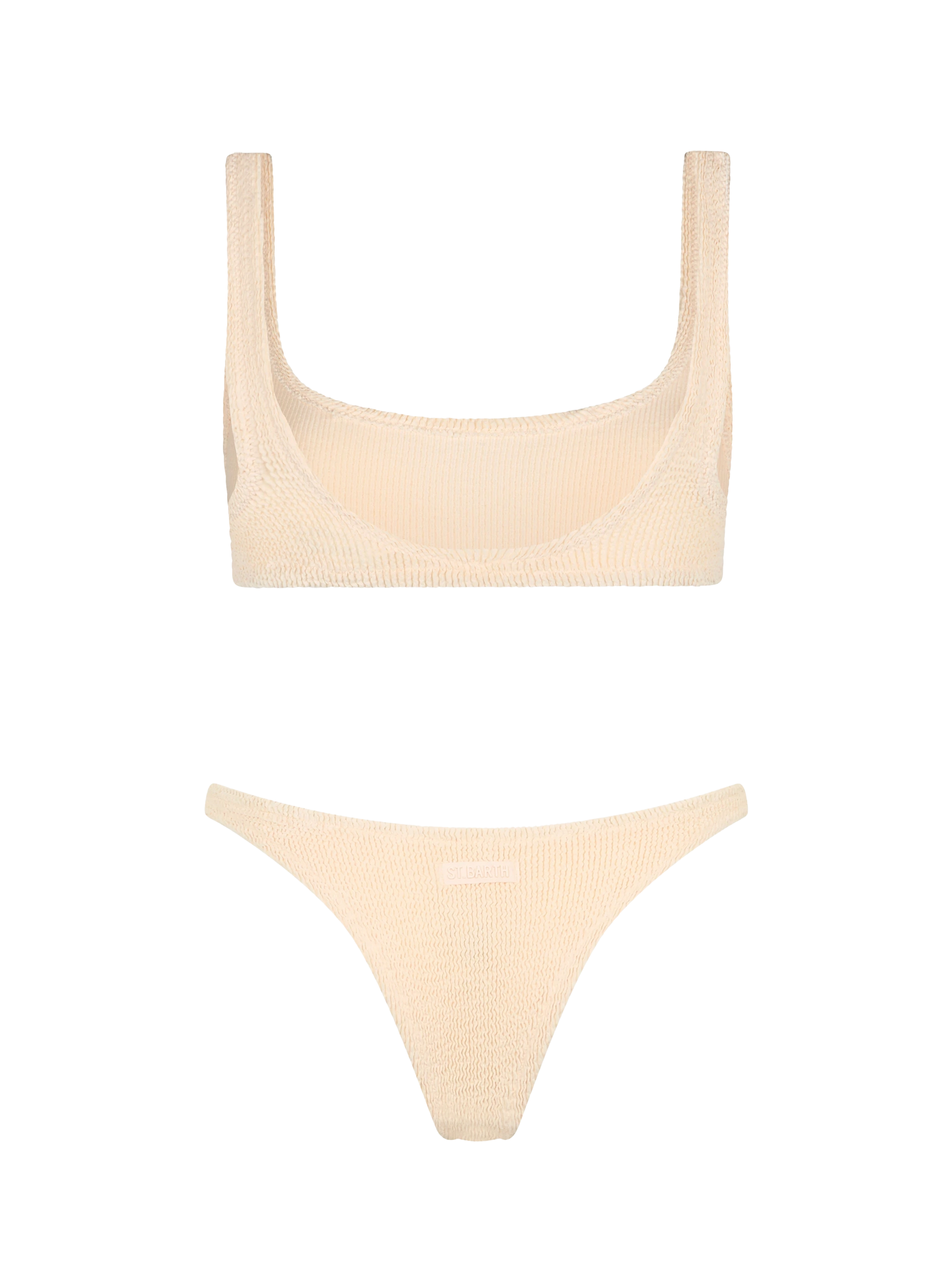 Bralette bikini Naima Naomi in beige crinkle - MC2 Saint Barth