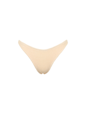 Naomi beige crinkle cheeky swim briefs - MC2 Saint Barth