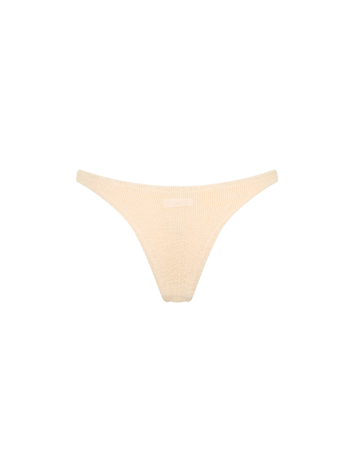 Naomi beige crinkle cheeky swim briefs - MC2 Saint Barth