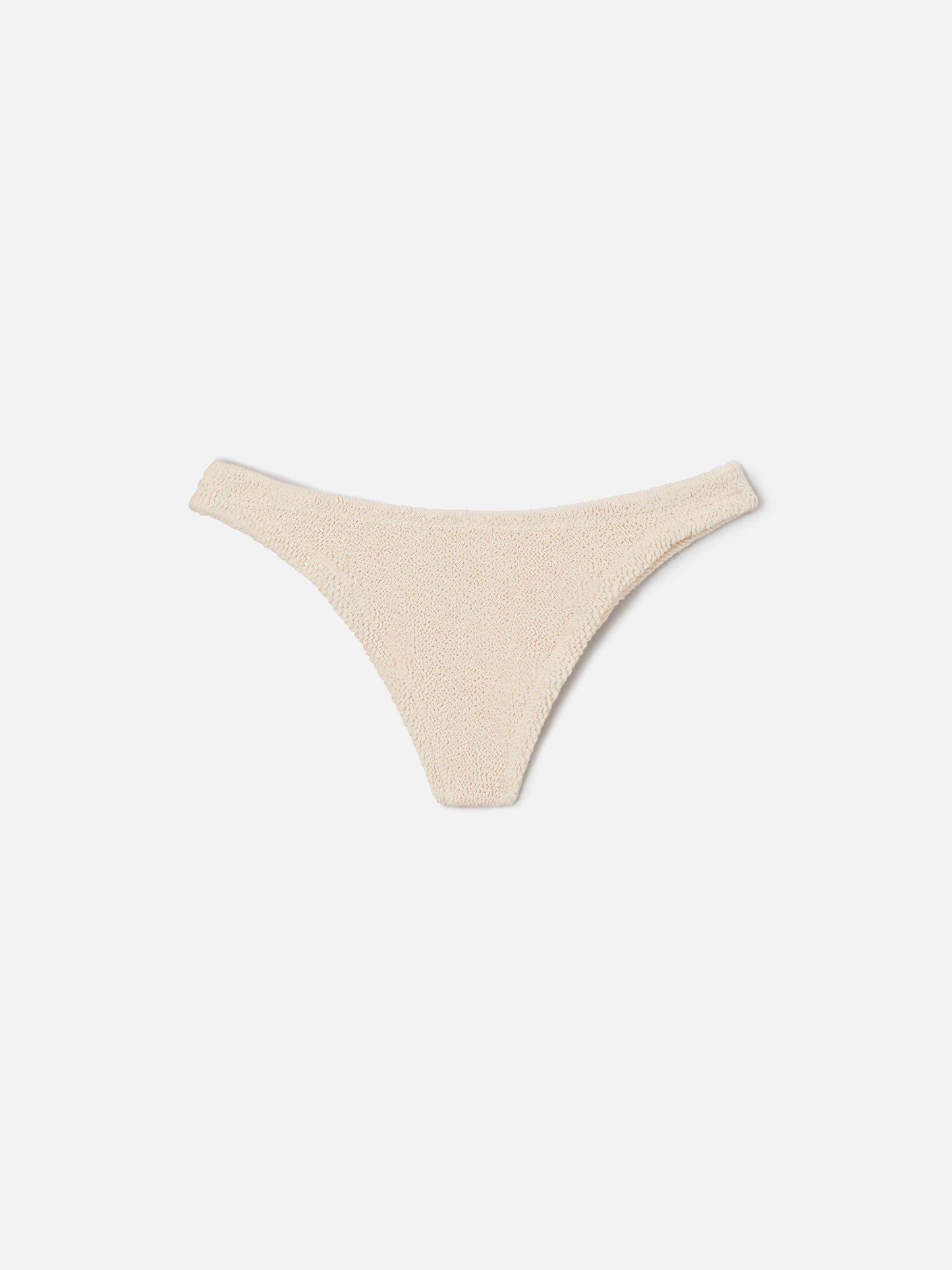 Slip mare Naomi modello brasiliana in tessuto crinkle bianco