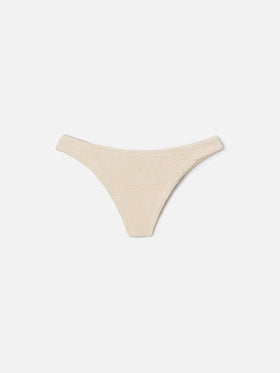 Slip mare Naomi modello brasiliana in tessuto crinkle bianco