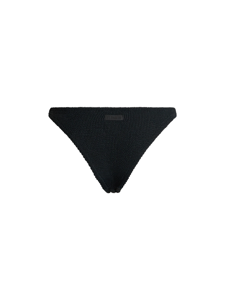 Naomi black crinkle cheeky swim briefs - MC2 Saint Barth