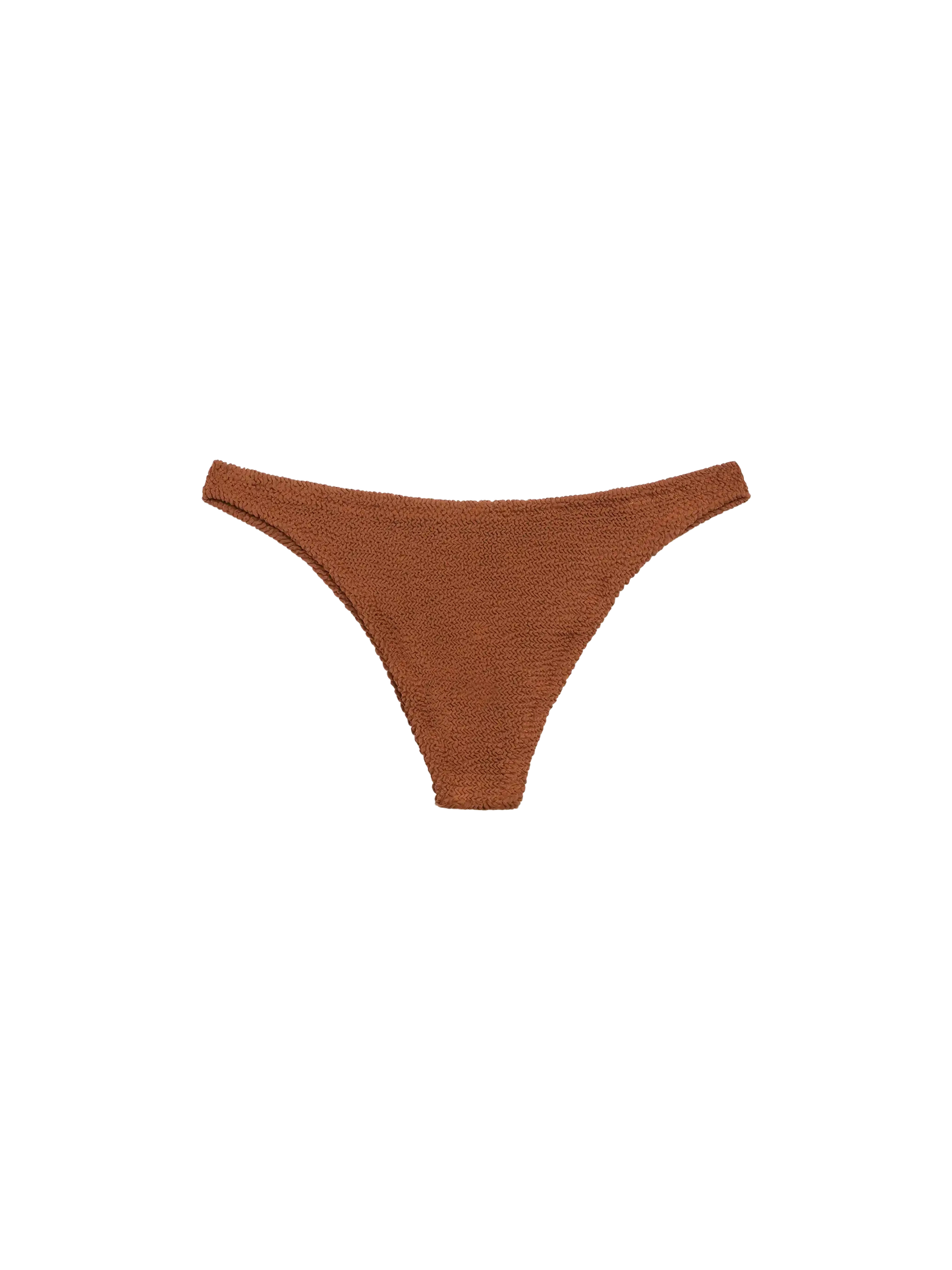 Naomi camel brown crinkle cheeky swim briefs - MC2 Saint Barth