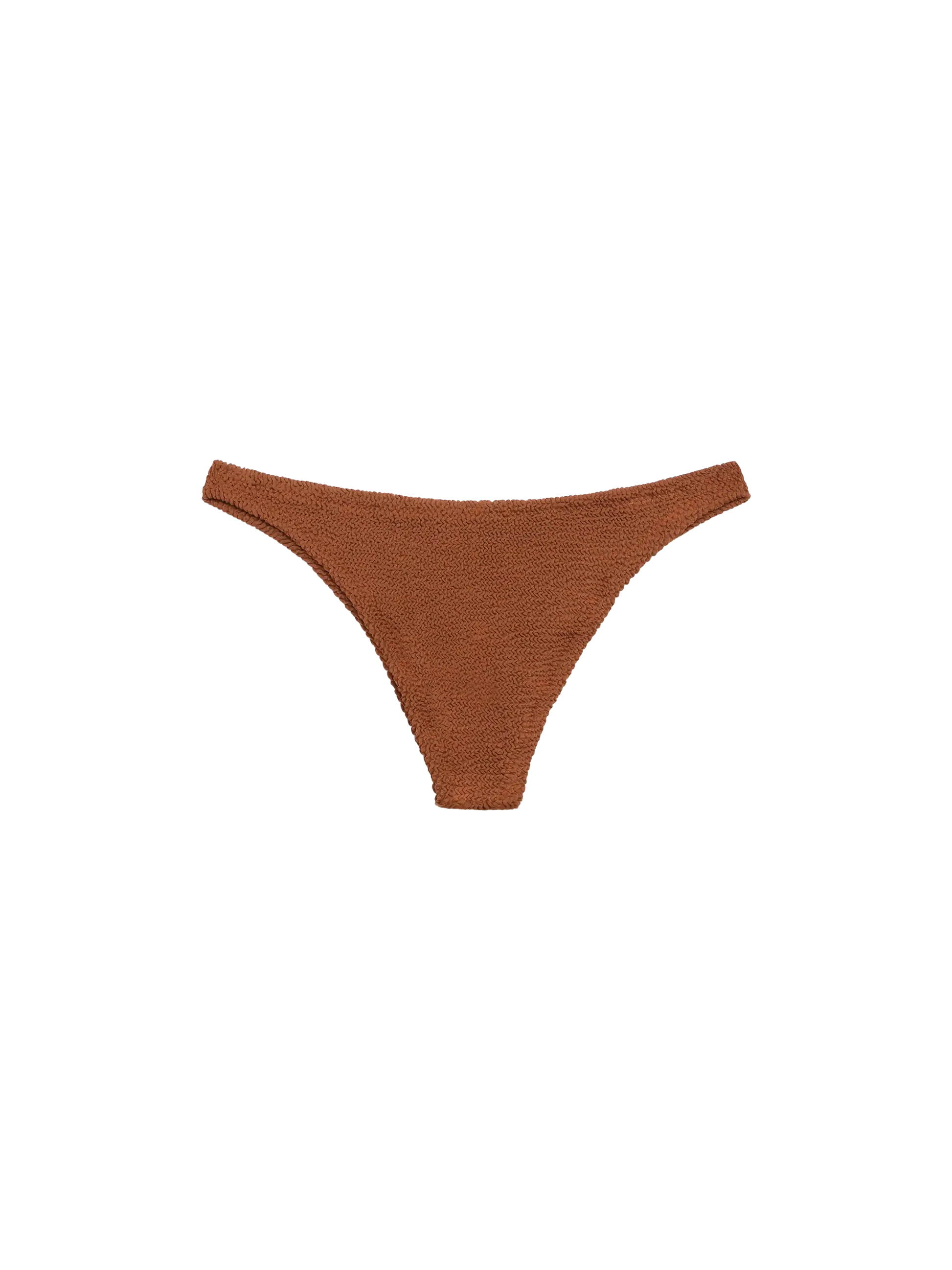 Naomi camel brown crinkle cheeky swim briefs - MC2 Saint Barth