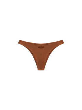 Naomi camel brown crinkle cheeky swim briefs - MC2 Saint Barth