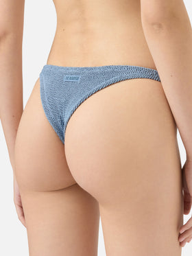 Naima Naomi Crinkle-Bralette-Bikini in Aviator-Blau