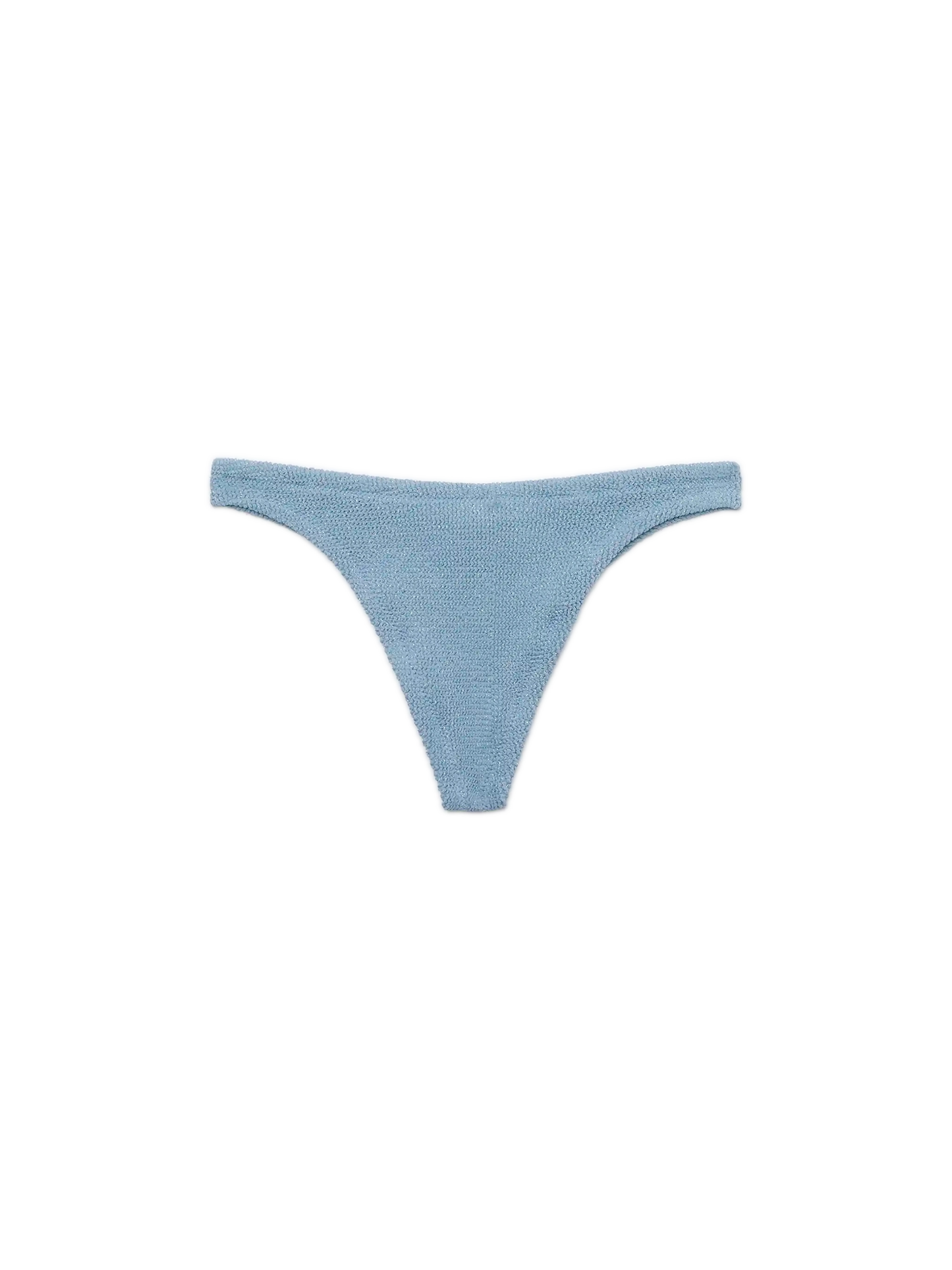 Naomi avio blue lurex crinkle cheeky swim briefs - MC2 Saint Barth