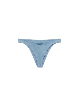 Naomi avio blue lurex crinkle cheeky swim briefs - MC2 Saint Barth