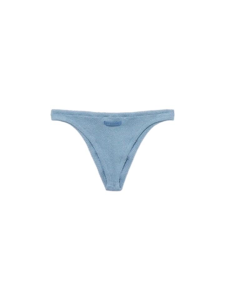 Naomi avio blue lurex crinkle cheeky swim briefs - MC2 Saint Barth