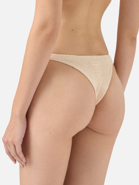 Naomi slip mare cheeky in crinkle color beige