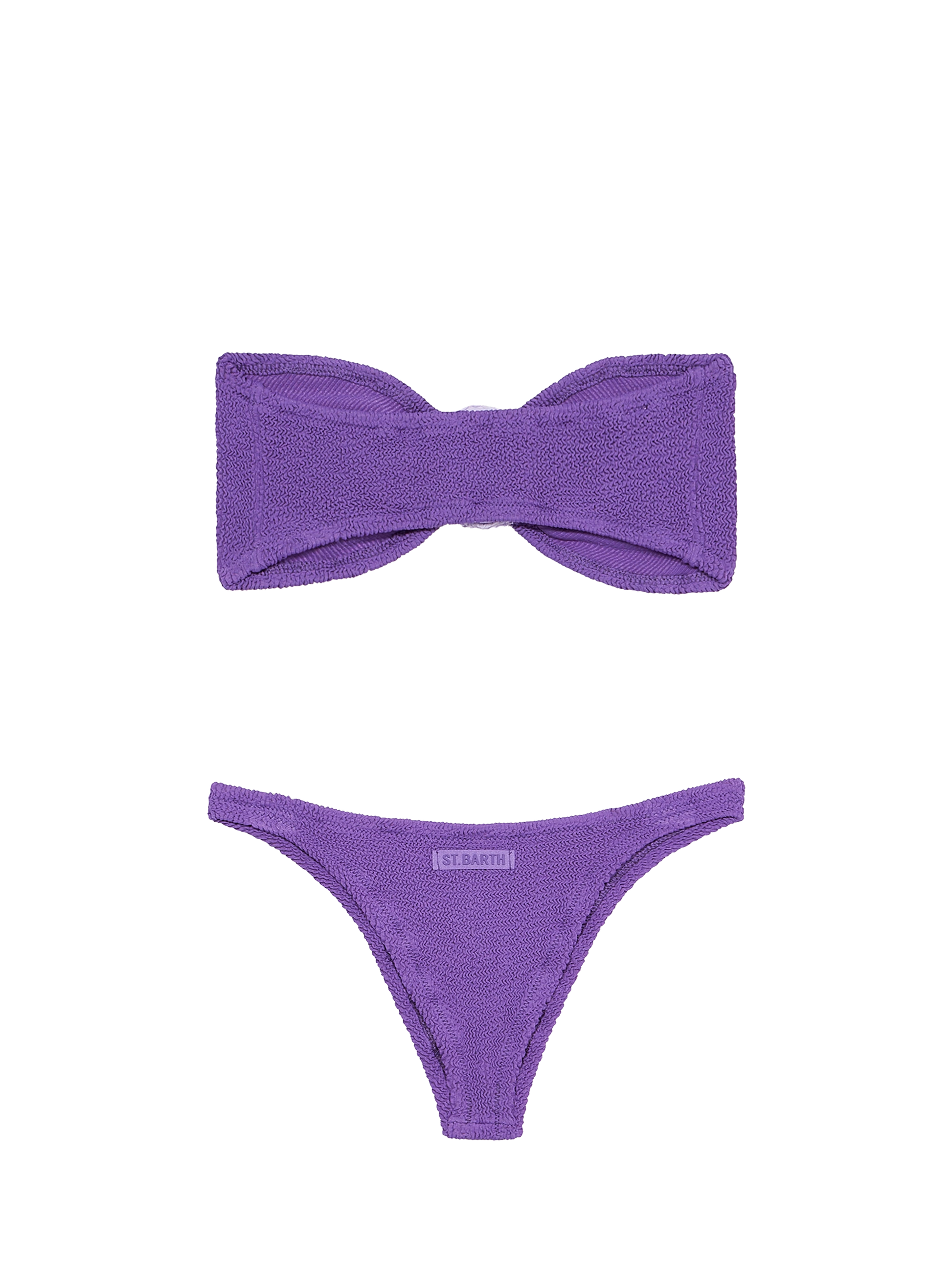 Bikini da donna a fascia viola crinkle Yulia Naomi – MC2 Saint Barth
