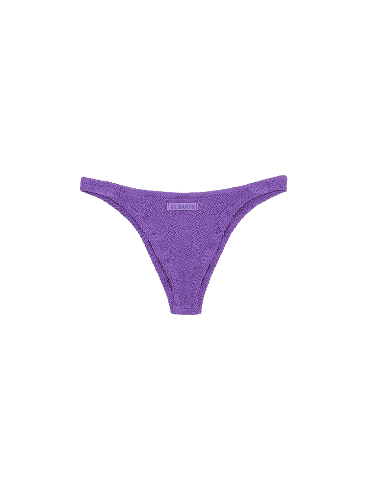 Woman purple crinkle cheeky swim briefs Naomi - MC2 Saint Barth