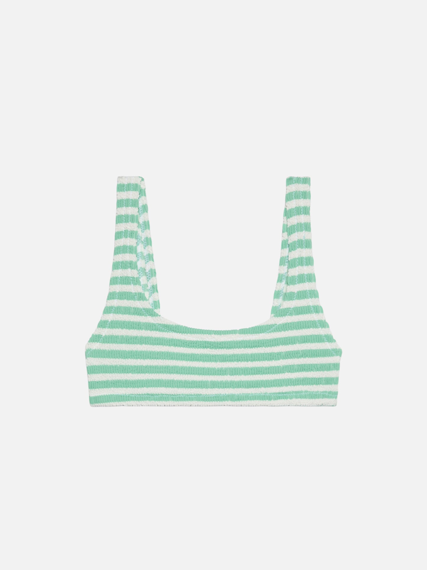 Naima crinkle classic bralette top with striped print - MC2 Saint Barth