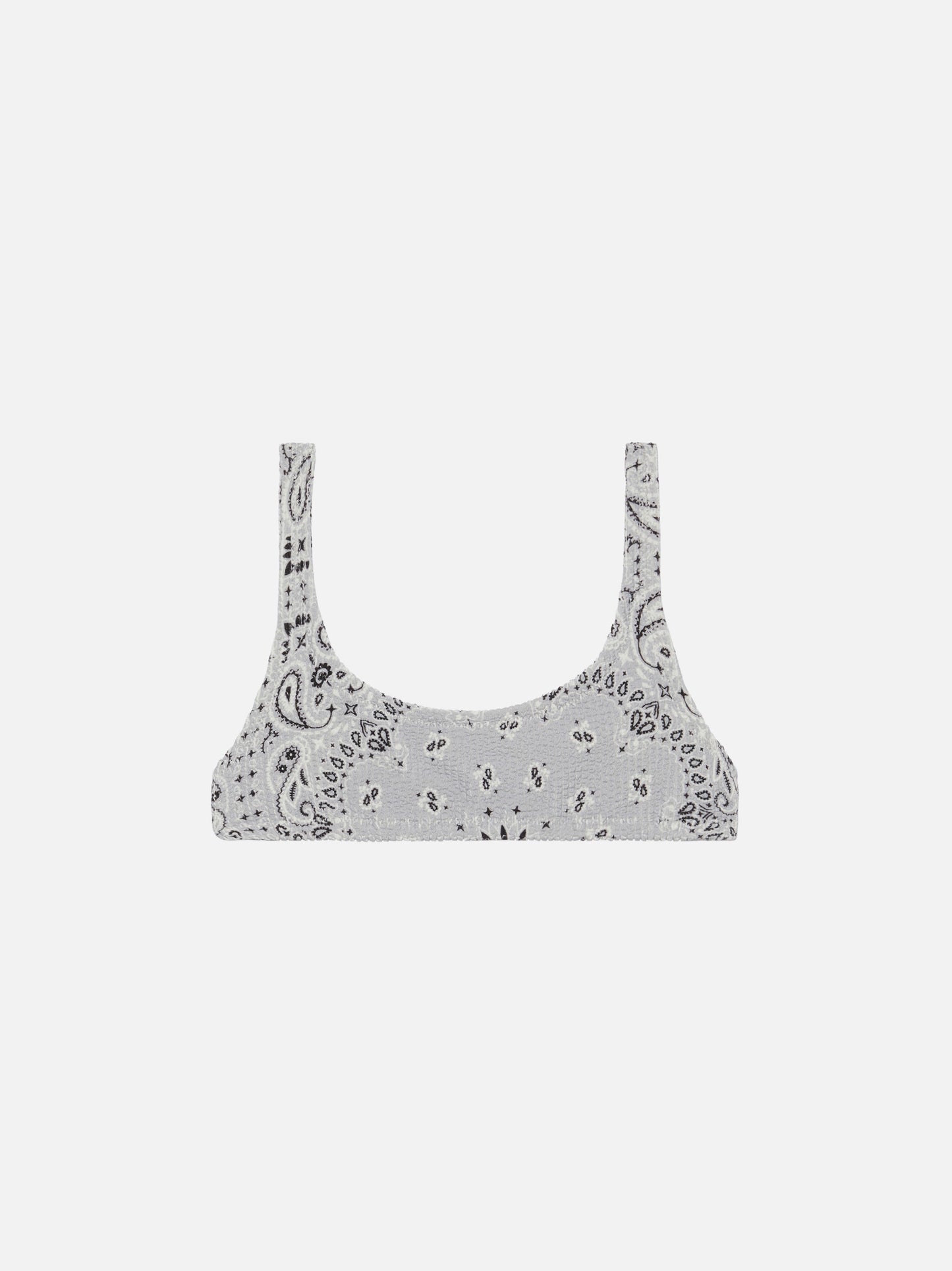 Naima – Klassisches Crinkle-Bralette-Oberteil mit Bandanna-Print