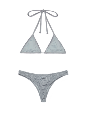 Classic triangle bikini Nilly Nalu in shimmer grey - MC2 Saint Barth