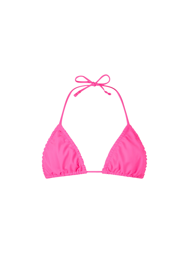 Klassischer Badeanzug mit Triangel-Top in Neonrosa für Damen Nilly
