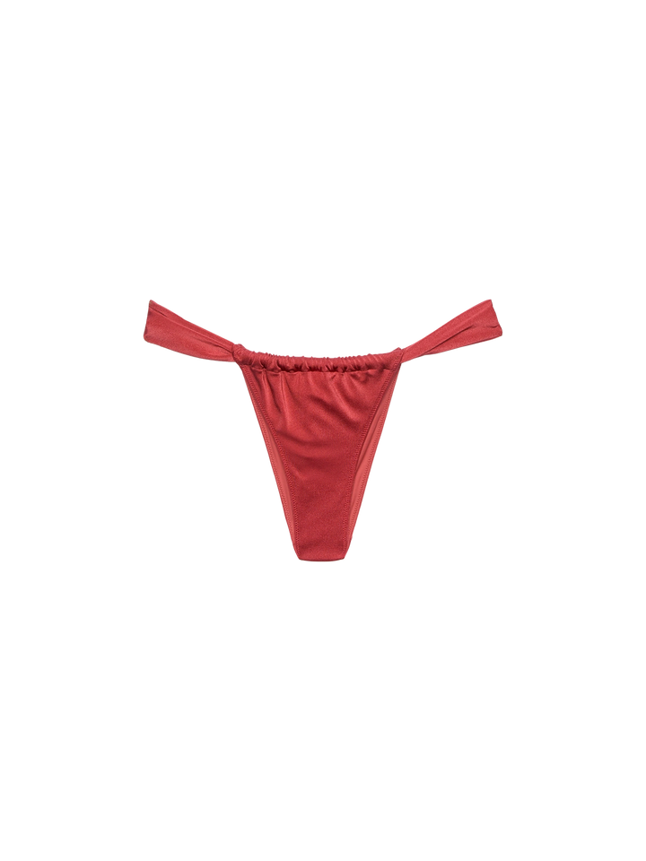 Bikini a bralette Gaia Norah color rosso mattone shimmer