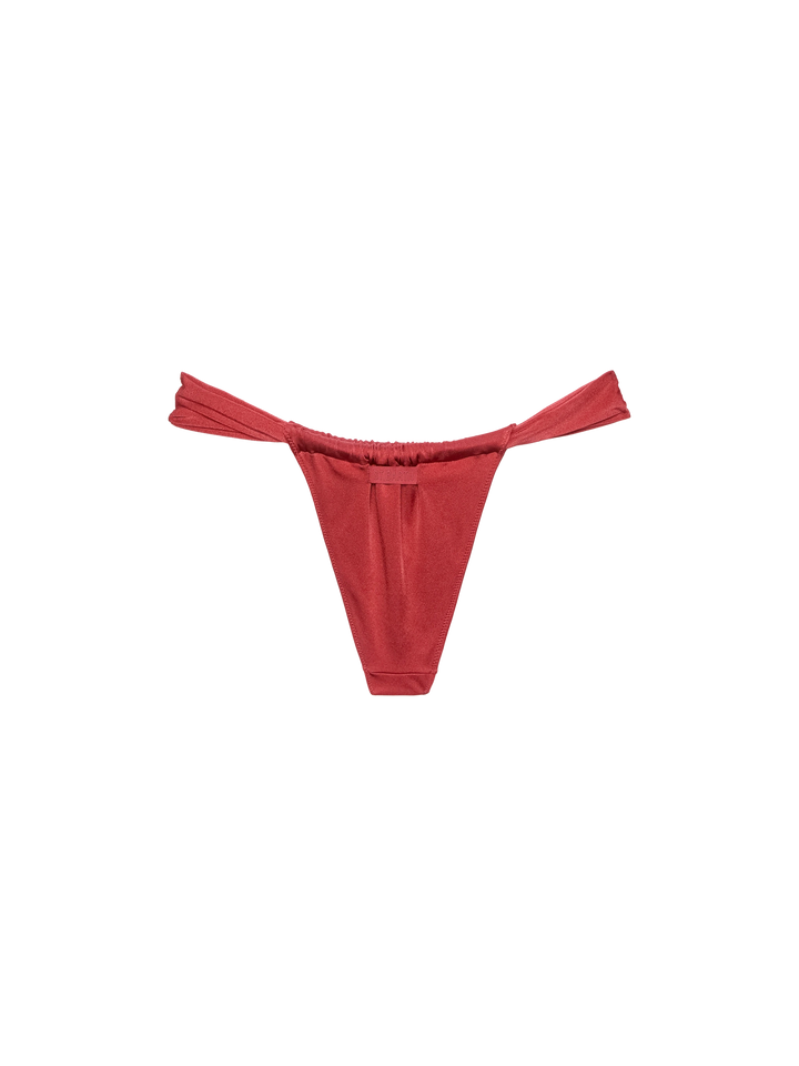 Noelle shimmer brick red cheekiest swim briefs - MC2 Saint Barth