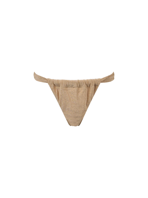 Woman gold lurex cheekiest swim briefs Noelle - MC2 Saint Barth