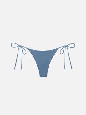 Norah shimmer avio blue cheeky swim briefs