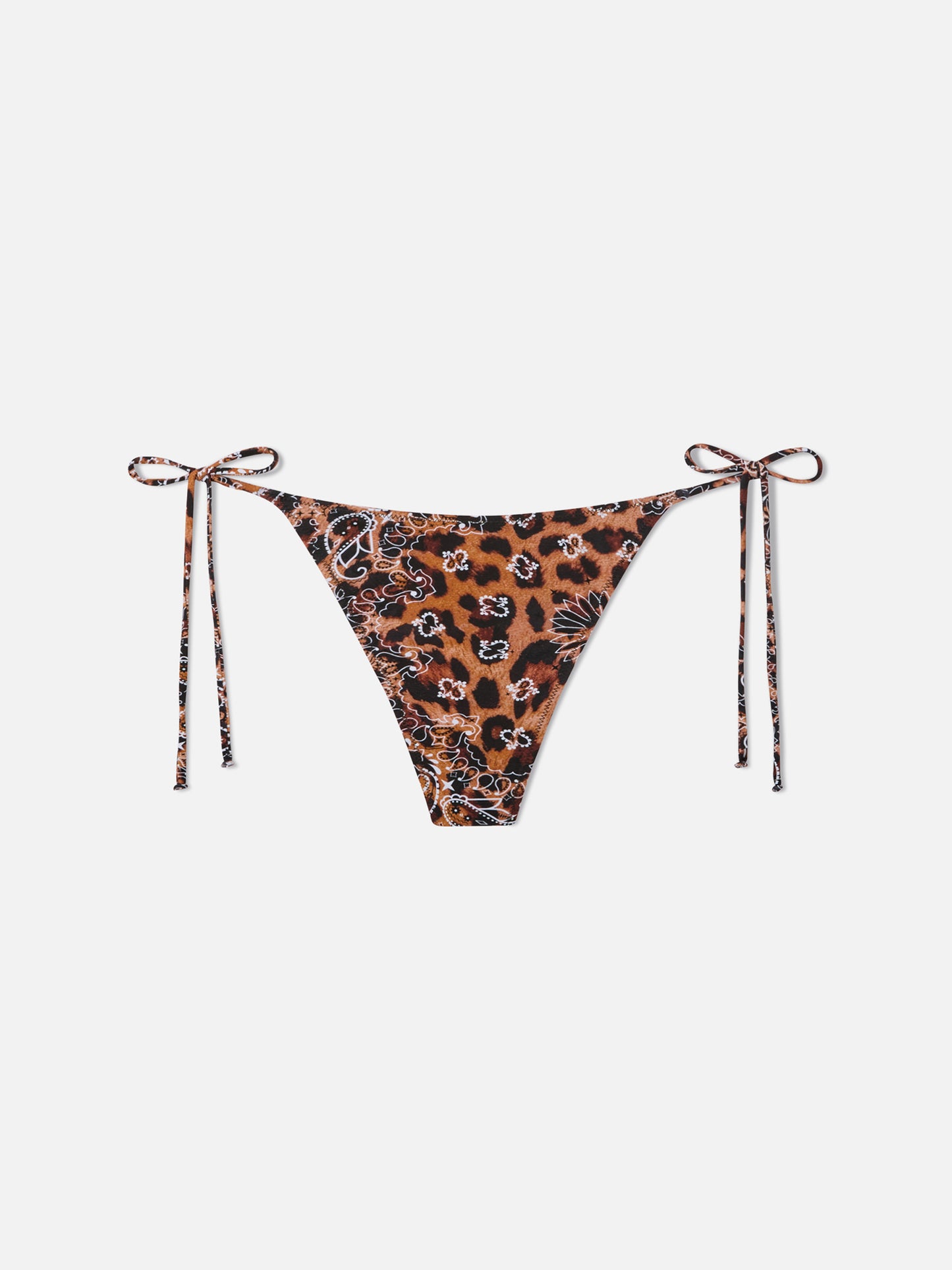 Slip da bagno da donna sgambato con stampa bandana leo