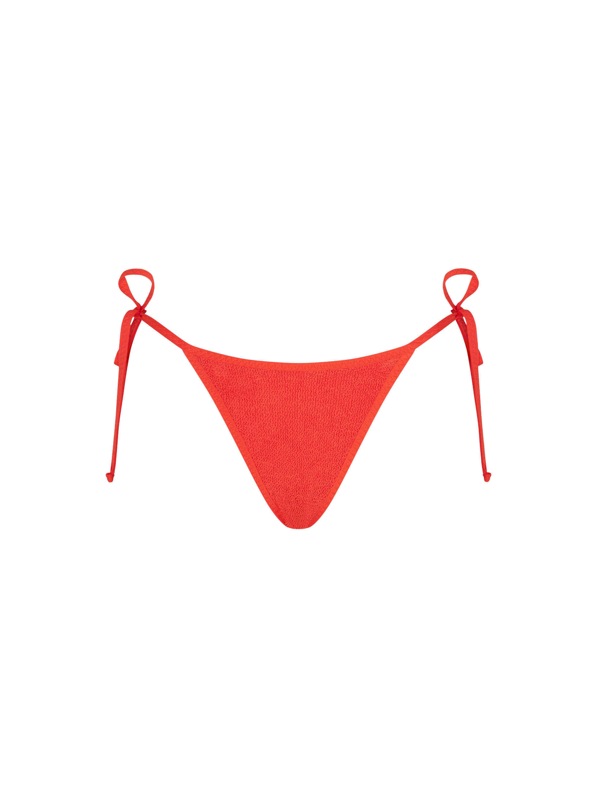 Woman orange crinkle cheeky swim briefs - MC2 Saint Barth