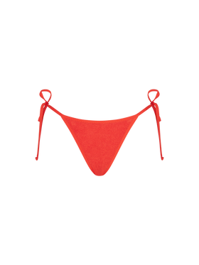 Woman orange crinkle cheeky swim briefs - MC2 Saint Barth