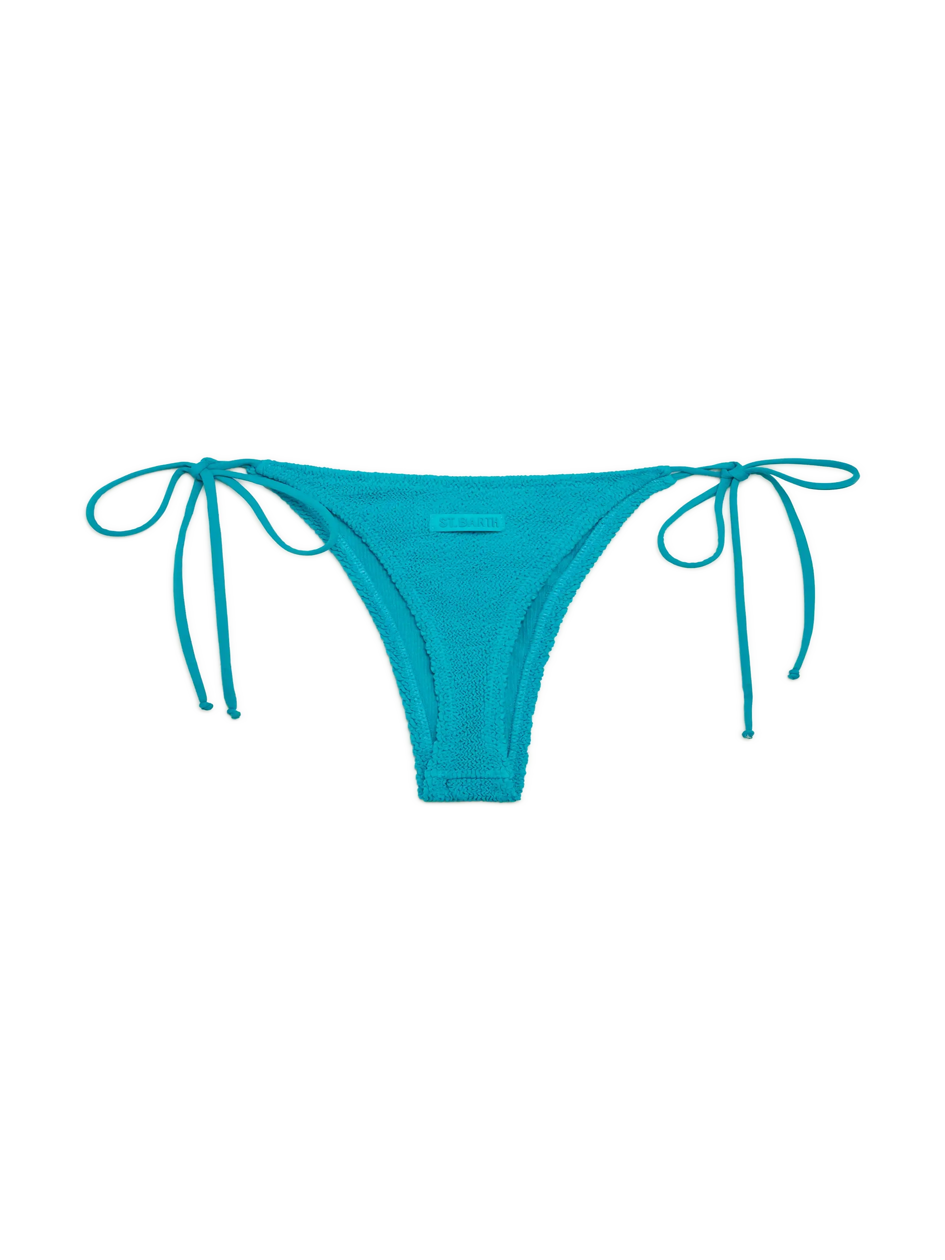 Norah teal crinkle cheekiest swim briefs - MC2 Saint Barth