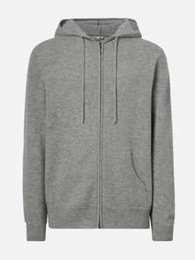 Notting Hoodie aus 100 % Lammwolle in Graumeliert