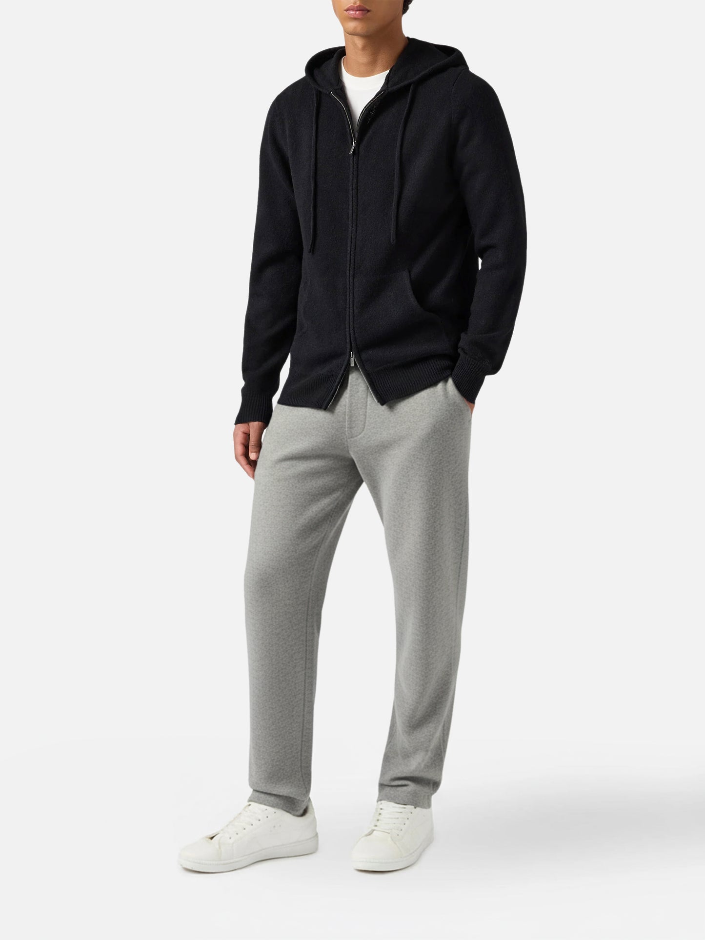 Notting Hoodie aus 100 % Lammwolle, schwarz