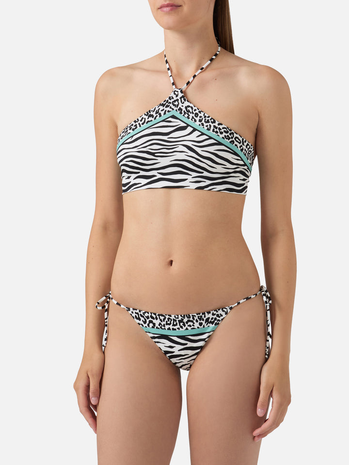 Bikini Nairobi Marielle con stampa animalier multicolor