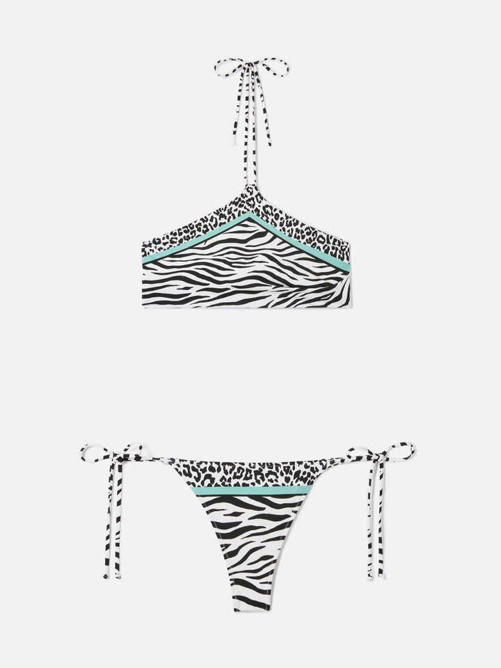 Bikini Nairobi Marielle con stampa animalier multicolor