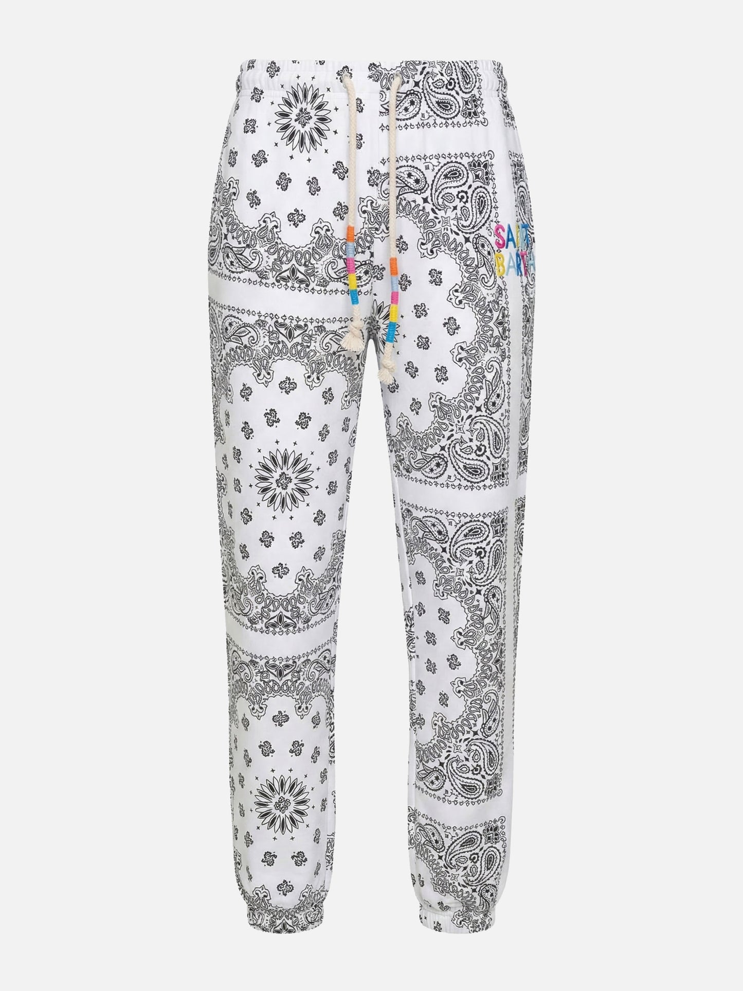 Joggers de algodón con estampado bandanna 