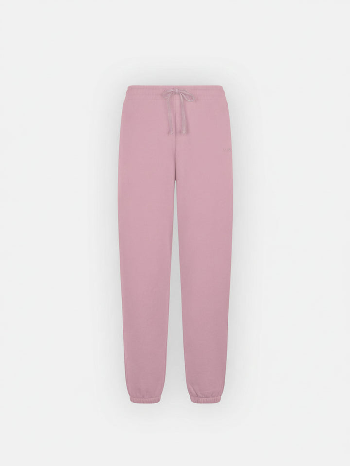 Fleece cotton joggers Odalys Jr with pink