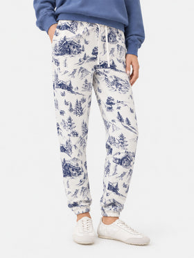 Pantalone in felpa Odalys con stampa toile de jouy