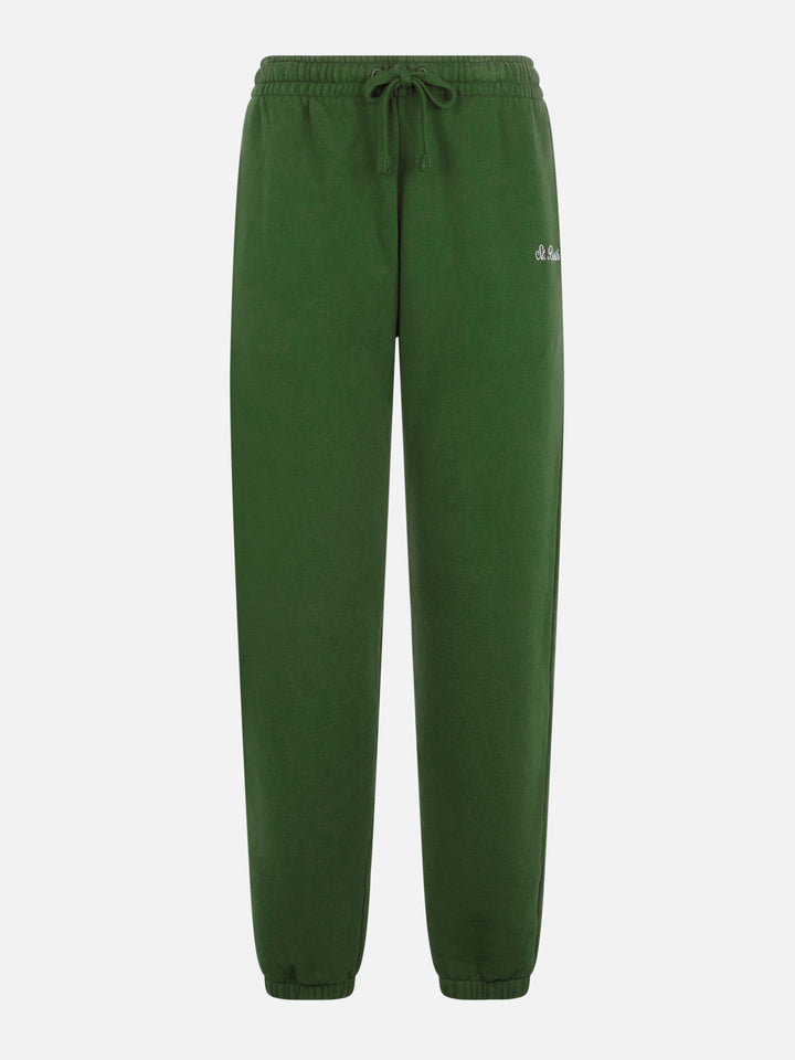 Pantaloni da jogging in pile Odalys verde militare