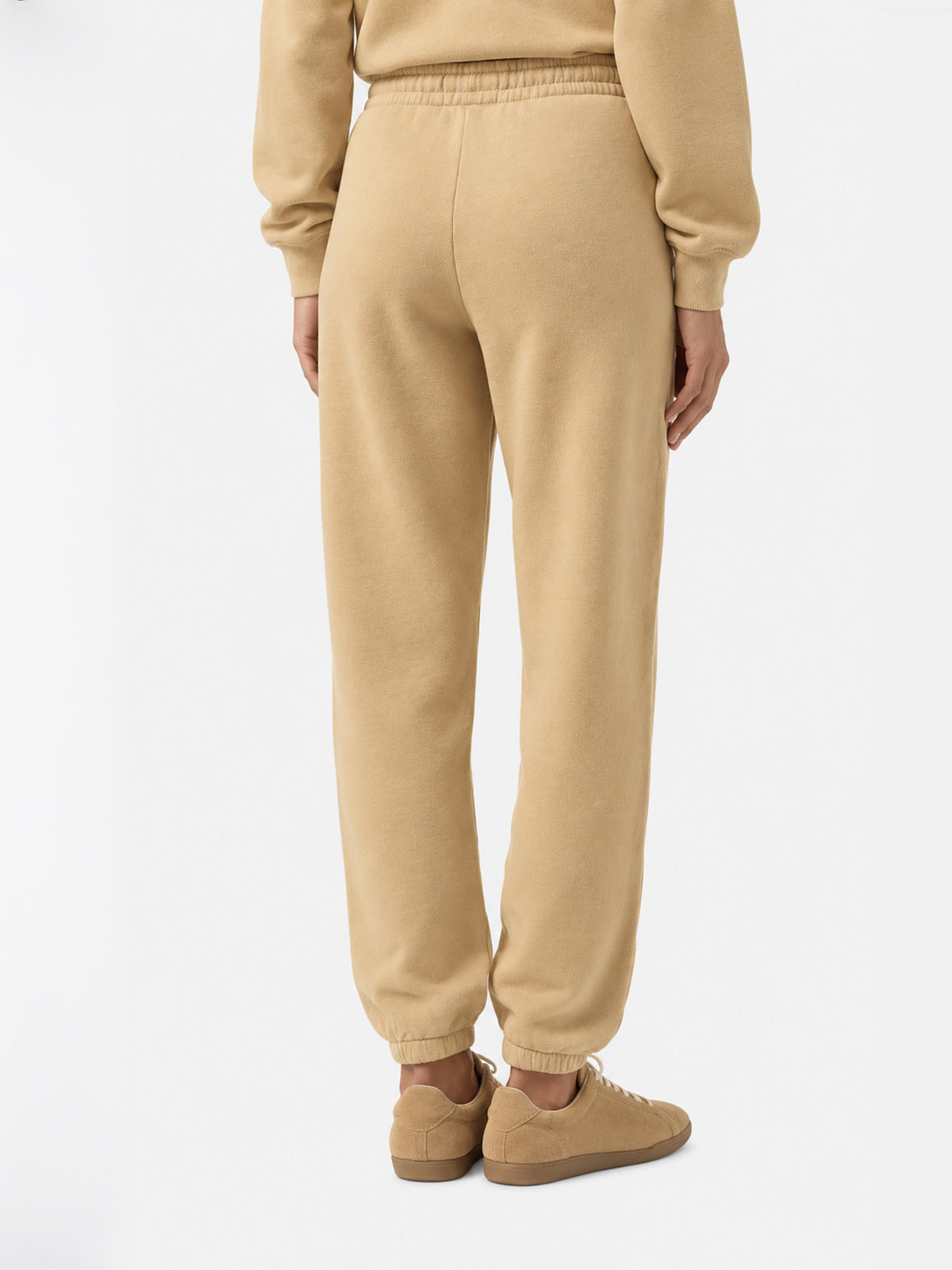 Pantaloni Odalys in felpa di cotone beige