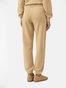 Pantaloni Odalys in felpa di cotone beige
